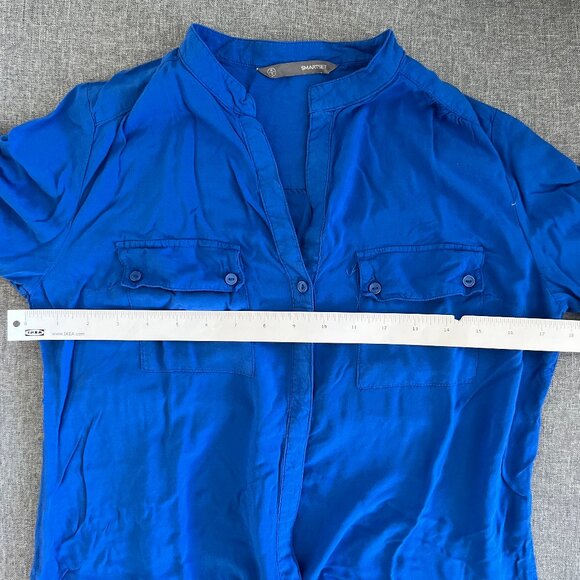 (2for$10) Smart Set Blue Tunic Blouse - Picture 4 of 15